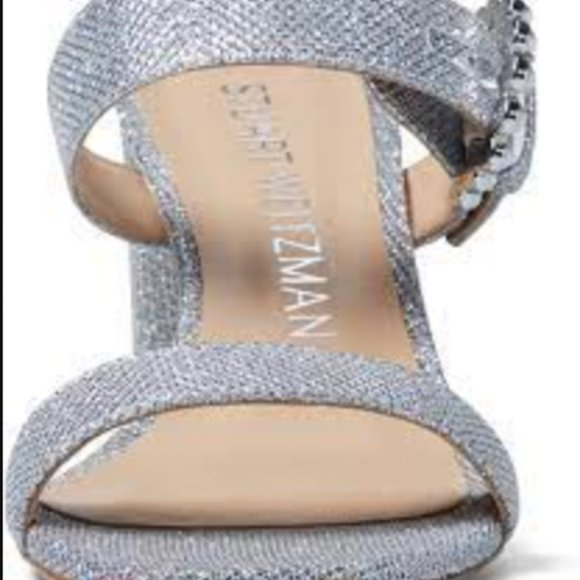 Stuart Weitzman Piper 75mm Crystal/Pearl-Embellished Block-Heel Sandals - Picture 4 of 16